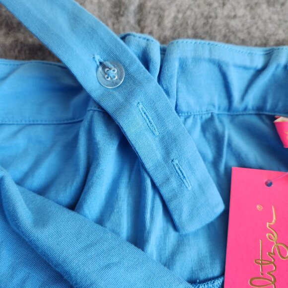 Lilly Pulitzer Miri Midi Dress Lunar Blue Women's L Tiered Adjustable Resort NWT - Picture 10 of 10